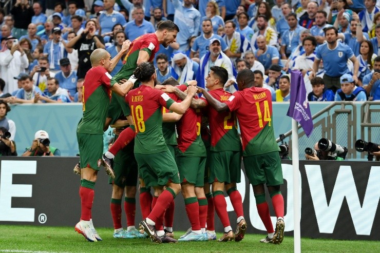 Un doblete de Bruno Fernandes le dio la victoria a Portugal (Getty Images)