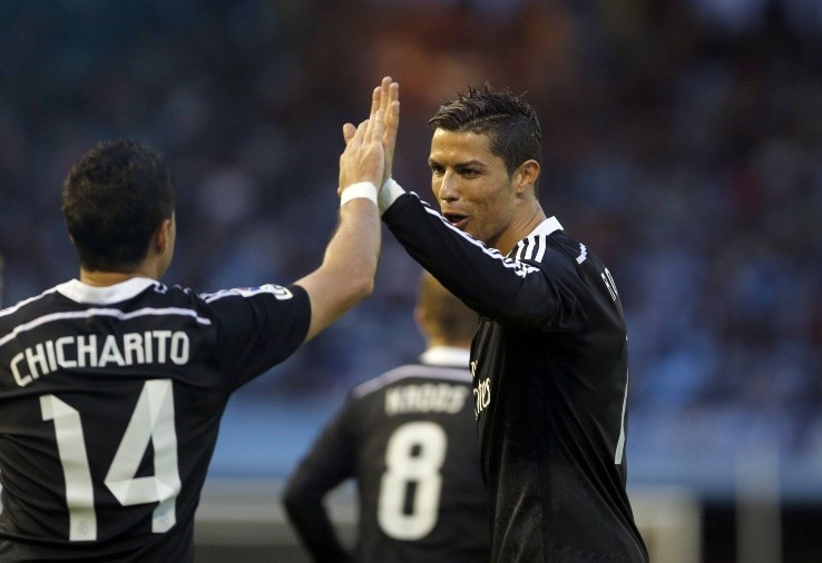 Javier Chicharito Hernández y Cristiano Ronaldo
