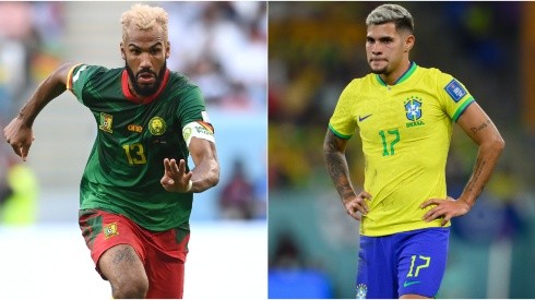Eric Maxim Choupo-Moting of Cameroon and Bruno Guimaraes of Brazil