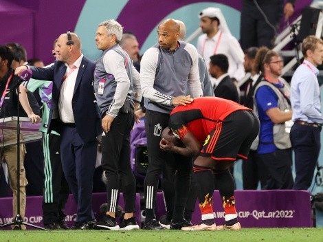Romelu Lukaku consolado por Thierry Henry tras eliminación