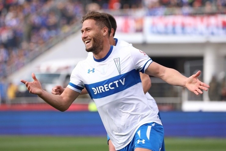 Lanaro celebrando un gol ante la U | Foto: Agencia Uno Lanaro celebrando un gol ante la U | Foto: Agencia Uno