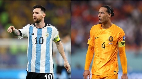 Lionel Messi of Argentina and Virgil Van Dijk of Netherlands