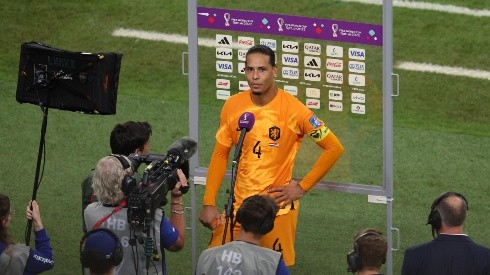 Van Dijk en el post-partido con Países Bajos.