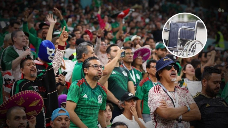 Fanáticos de la Selección mexicana en silla de ruedas
