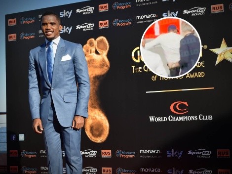 VIDEO | Samuel Eto´o patea en la cabeza a un youtuber