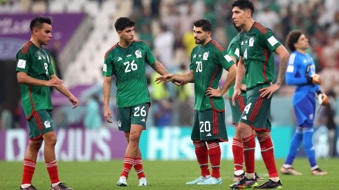 Seleccionados mexicanos al consumarse la eliminación en Qatar 2022.