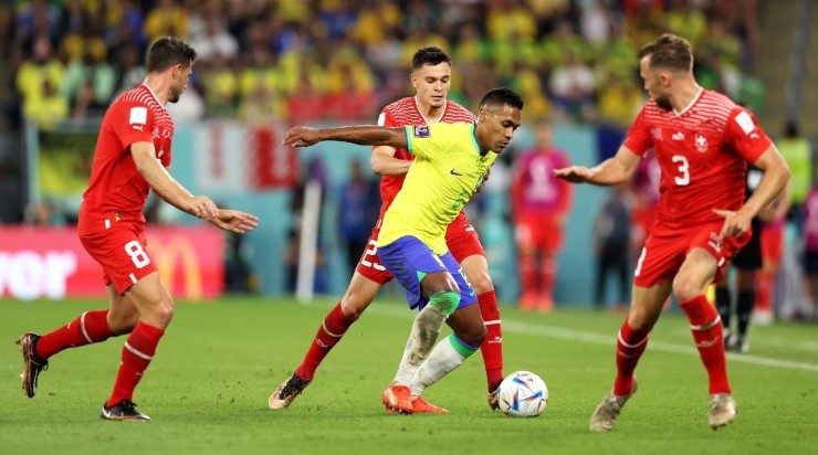 Alex Sandro of Brazil during the FIFA World Cup Qatar 2022 match