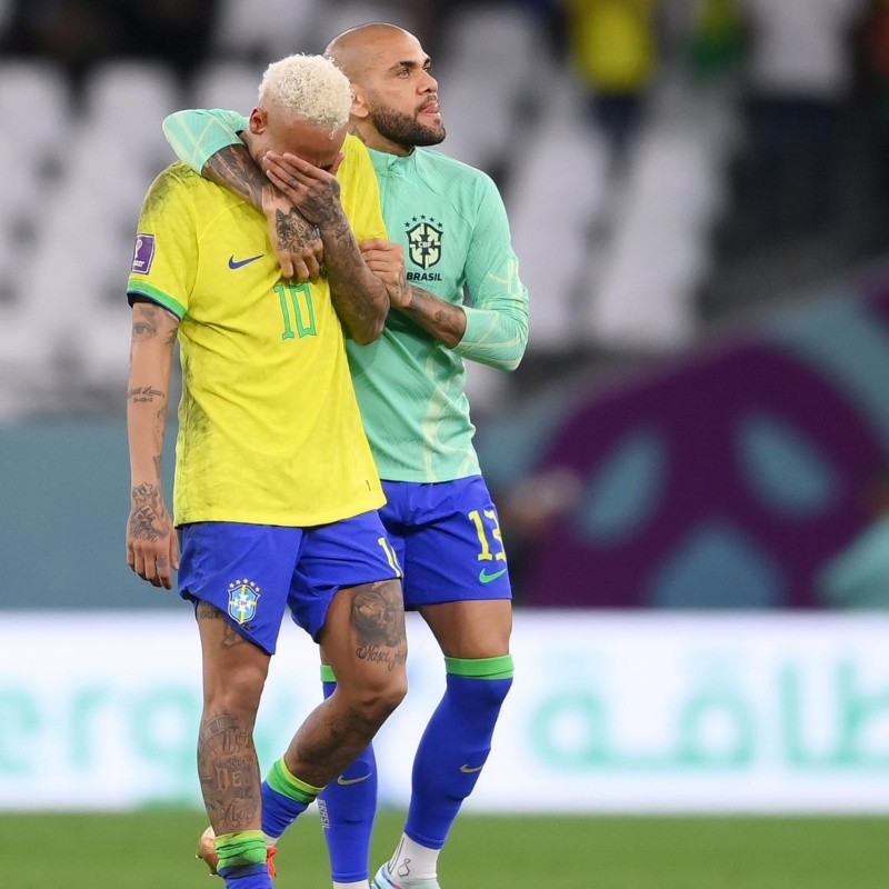 Destrozado: el llanto de Neymar tras la eliminación de Qatar 2022