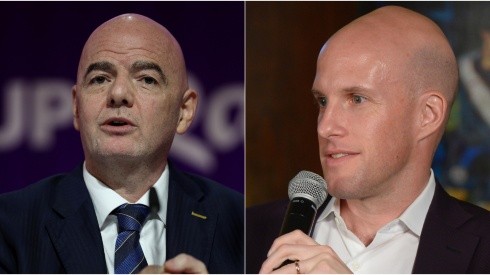 Gianni Infantino and Grant Wahl