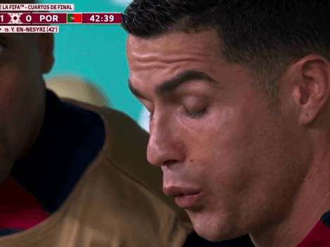VIDEO: la reacción de Cristiano Ronaldo en el banco de Portugal tras el gol de Marruecos