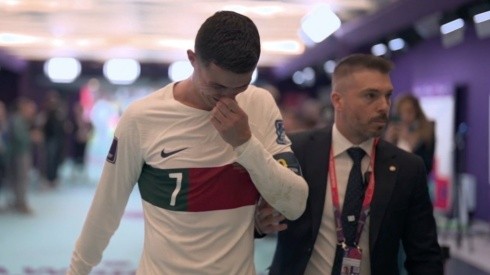Cristiano Ronaldo entre lágrimas
