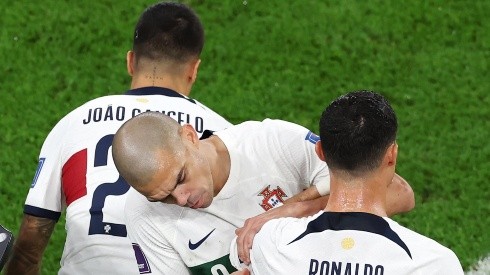 Foto: Alex Grimm/Getty Images - João Cancelo, Pepe e Cristiano Ronaldo