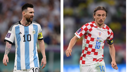Foto Messi: Julian Finney/Getty Images -  Foto Modric: Laurence Griffiths/Getty Images - Messi e Modric são os destaques de Argentina e Croácia