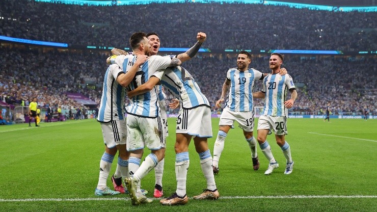 Así celebraron los argentinos el gol de Julián Álvarez.