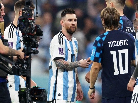 El saludo final entre Messi y Modric