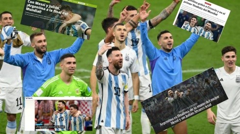 "De la mano de Lionel Messi y Julián Álvarez": Prensa argentina con todo tras la clasificación a la final del mundial