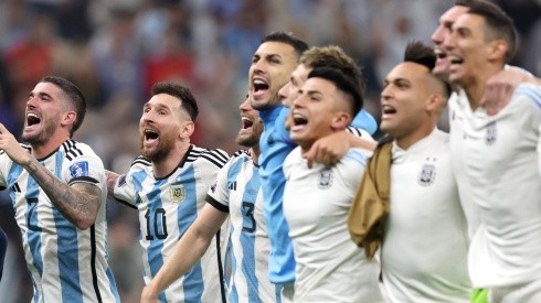 Rodrigo De Paul and Lionel Messi of Argentina celebrate