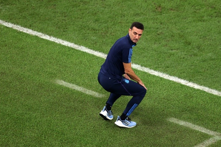 Scaloni es pura alegría por el triunfo argentino | Foto: Getty Images 