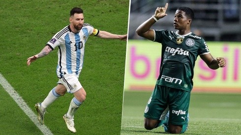 Messi y Endrick en acción.