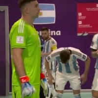 VIDEO  'Me van a tener que matar': la frase del Dibu Martínez a los jugadores de Argentina en el entretiempo