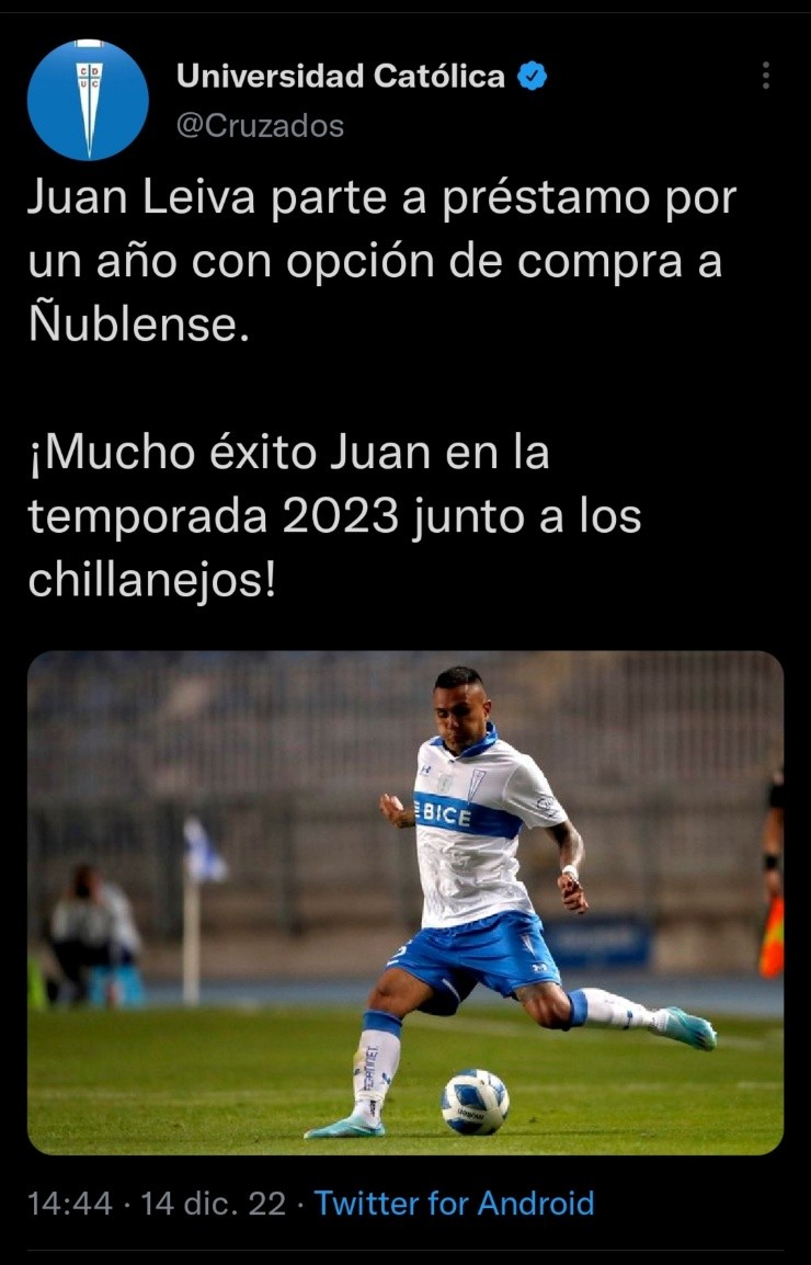 Juan Leiva Universidad Católica Ñublense Juan Leiva Universidad Católica Ñublense