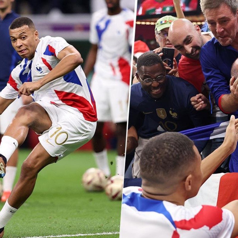 Susto en Qatar 2022: Mbappé noqueó a un hincha de un pelotazo