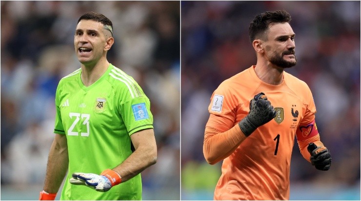 Emiliano Martinez (left) and Hugo Lloris. (Getty Images)