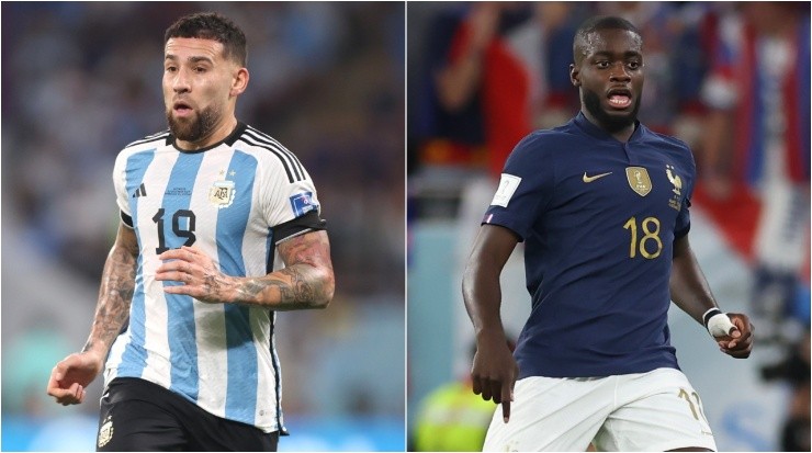 Nicolas Otamendi (left) and Dayot Upamecano. (Getty Images)