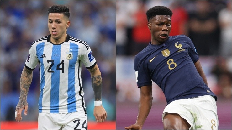 Enzo Fernandez (left) and Aurelien Tchouameni. (Getty Images)