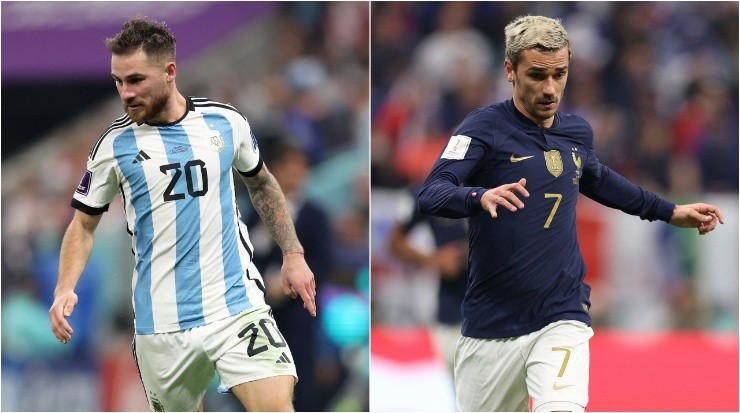 Alexis Mac Allister (left) and Antoine Griezmann. (Getty Images)