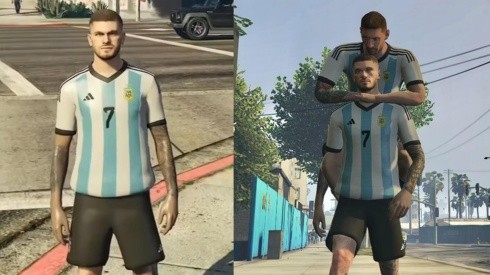 De Paul, el guardaespaldas de Messi... ¡Hasta en el GTA!