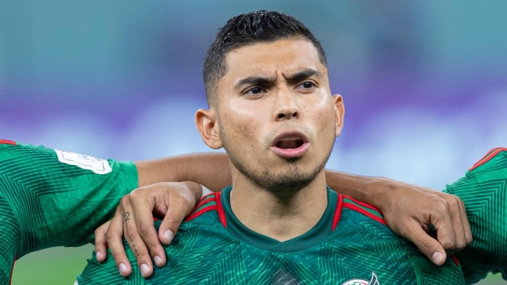 Orbelín Pineda previo al partido de México contra Arabia Saudita en Qatar 2022.