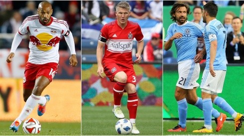 Thierry Henry, Bastian Schweinsteiger, Andrea Pirlo y David Villa