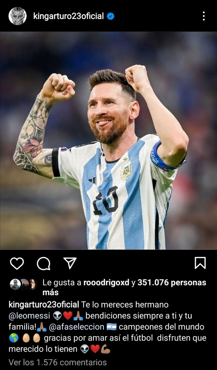 Arturo Vidal Lionel Messi Qatar 2022