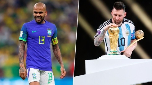 Dani Alves también felicitó a Messi tras la final del Mundial