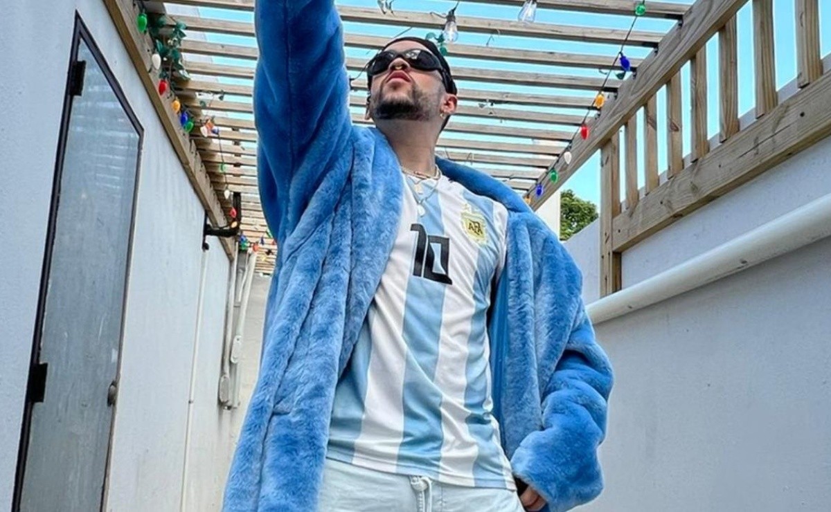 Bad Bunny festeja el título de Argentina en Qatar 2022