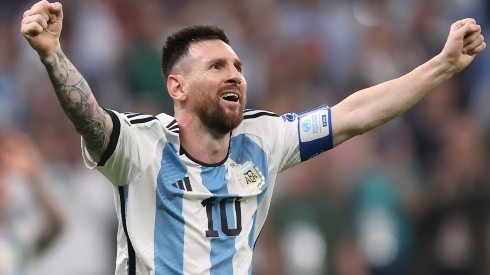 Messi after winning the 2022 FIFA World Cup in Qatar, his first big title with Argentina