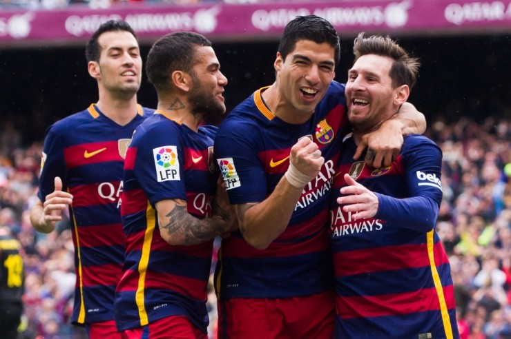 Dani y Messi en su paso por el Barcelona (Getty Images)