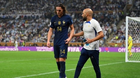 Adrien Rabiot of France is substituted off during the FIFA World Cup Qatar 2022 Final match between Argentina and France at Lusail Stadium on December 18, 2022 in Lusail City, Qatar.