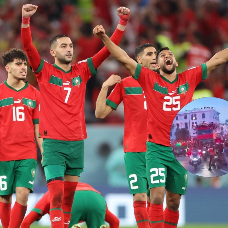 Multitudinario: el recibimiento de la Selección de Marruecos