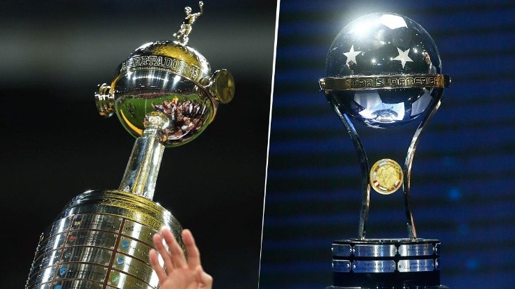 Trofeo de Copa Libertadores y Sudamericana.