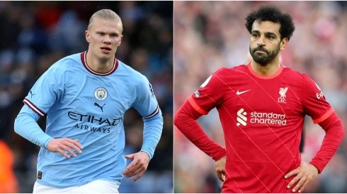 Erling Haaland of Manchester City and Mohamed Salah of Liverpool