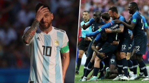 Messi eliminado en octavos de final y Francia campeón en 2018.