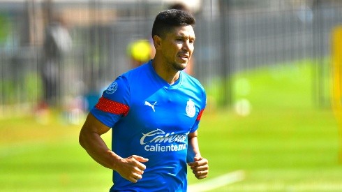 Jesús Molina en uno de sus últimos entrenamientos con Chivas.
