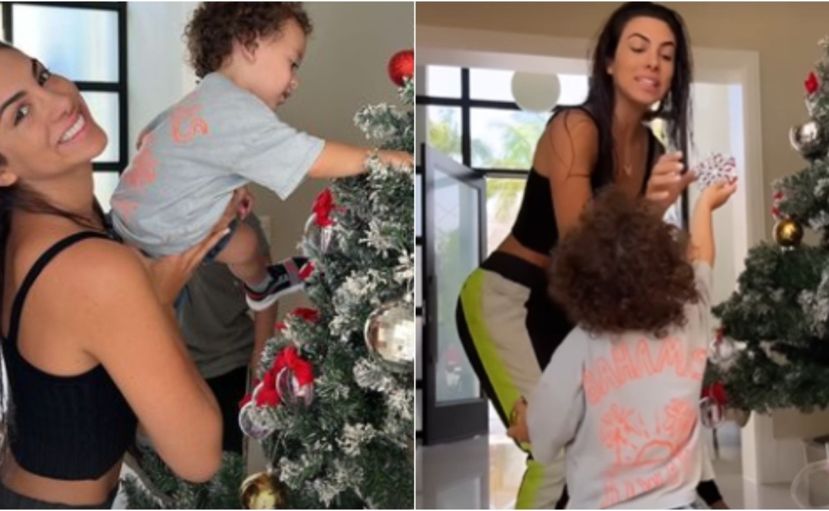 Pétala Barreiros enjoys the Christmas atmosphere in the presence of the family and takes the opportunity to decorate the environment: “Fullest Tree …”