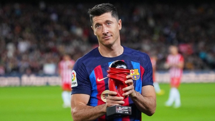 Robert Lewandowski en Barcelona.