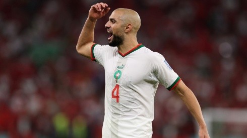 Sofyan Amrabat of Morocco in the Qatar 2022 World Cup