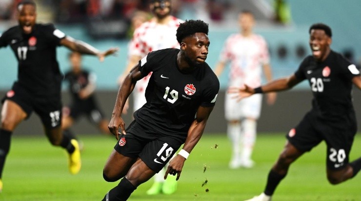 Alphonso Davies scores at the 2022 World Cup (Getty Images)