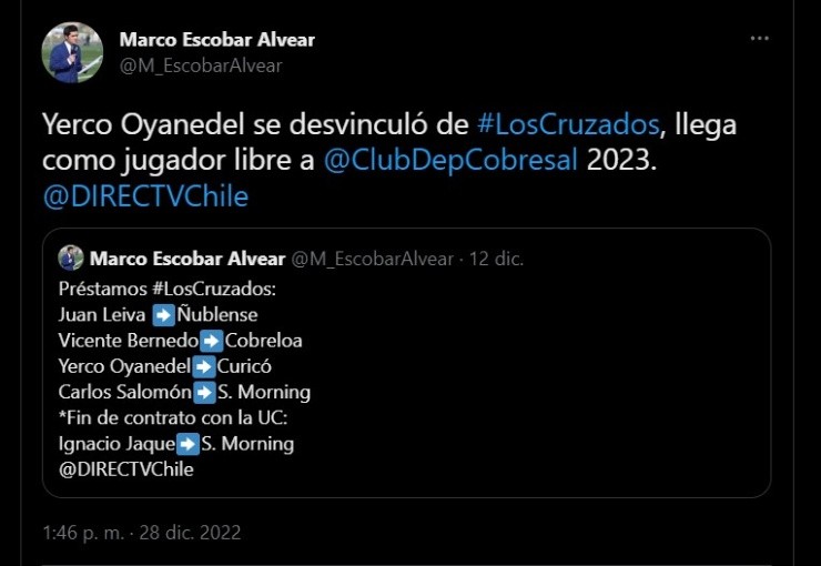 Marco Escobar Alvear Yerco Oyanedel Marco Escobar Alvear Yerco Oyanedel