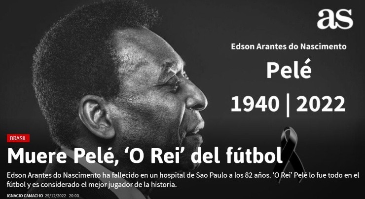 A lo largo de su carrera, Pelé jugó en el Santos, New York Cosmos y la Selección de Brasil. | Fuente: Diario AS